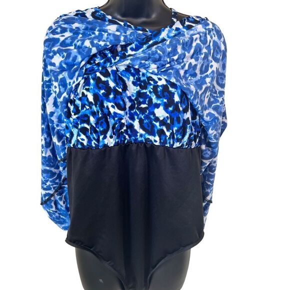Magicsuit Blue Tide Aubrey High Neck Animal Print Swimsuit - Picture 8 of 12